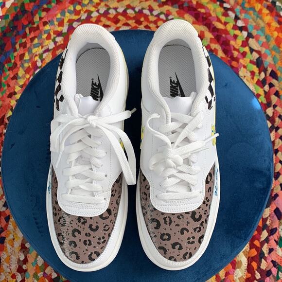 Nike Shoes - NIB Women's Nike Court Vision Low Custom Painted Sneaker Shoes 8.5